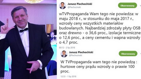 Piechociński: "W TVPropaganda wam tego nie powiedzą: ceny prądu wzrosły o prawie 100 procent"