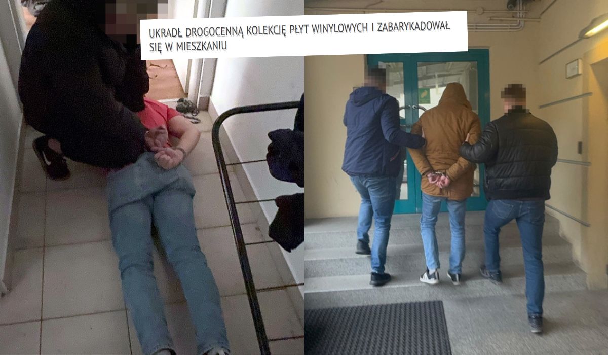 Żarliwy meloman ukradł cenną kolekcję płyt winylowych i zabarykadował się w mieszkaniu przed policją