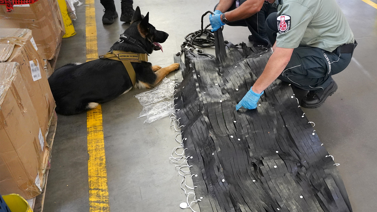 Modlin: ujawniono przemyt narkotyków w hamaku, ale dosłownie, bo był nimi nasączony