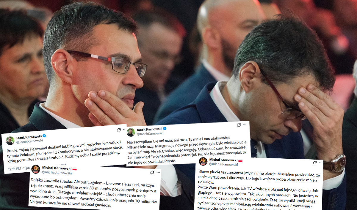 Bracia Karnowscy pokłócili się o stację wPolsce24 i zaczęli prać publicznie swoje brudy