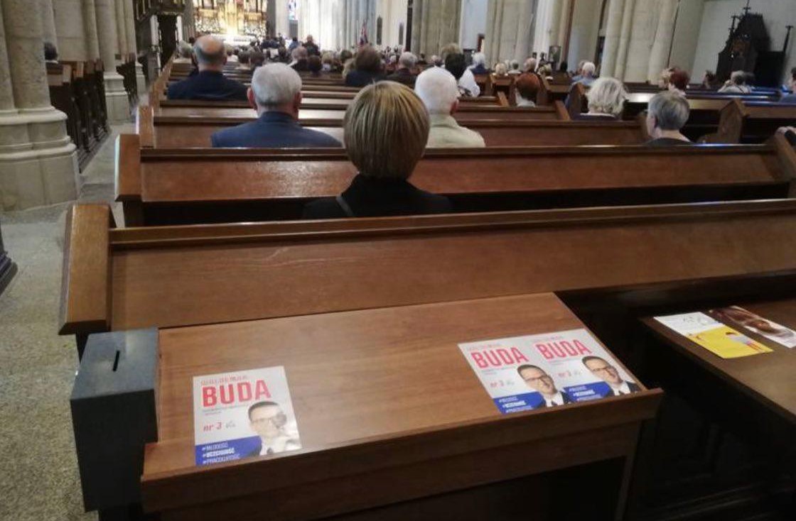 Dziennik Łódzki: w katedrze św. Stanisława Kostki leżą ulotki wyborcze posła PiS