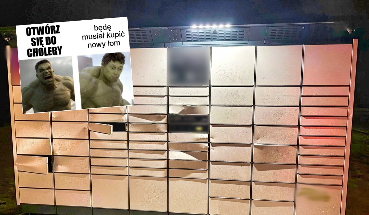 Bobrówko: nicponie wyłamali skrytkę w paczkomacie, ale była pusta, potem następną i tak 30 razy