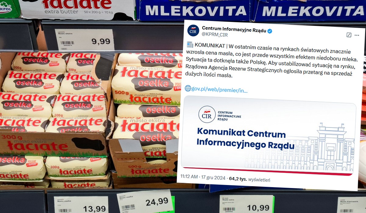 Rząd zdecydował o interwencyjnej sprzedaży masła, żeby było mniej kryzysowo