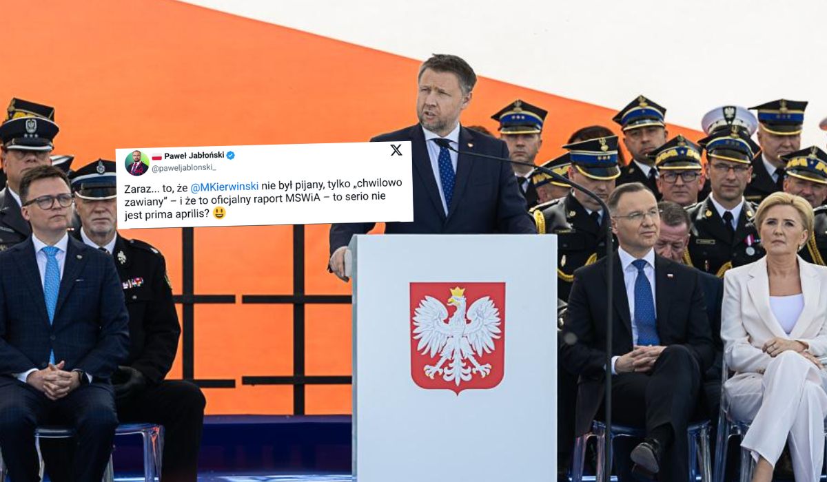 MSWiA przekonuje, że przemówienie Kierwińskiego zakłócił wiatr
