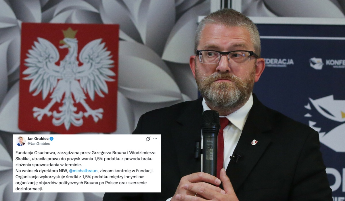 Fundacja Grzegorza Brauna straciła prawo do zbierania 1,5% podatku