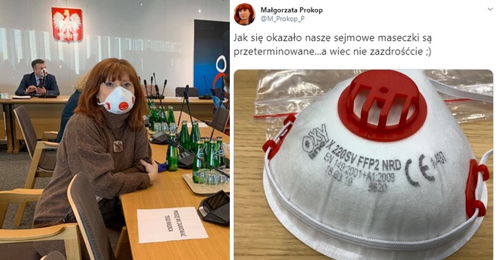 Posłanka Wiosny żali się, że dostała przeterminowaną maseczkę a to data produkcji