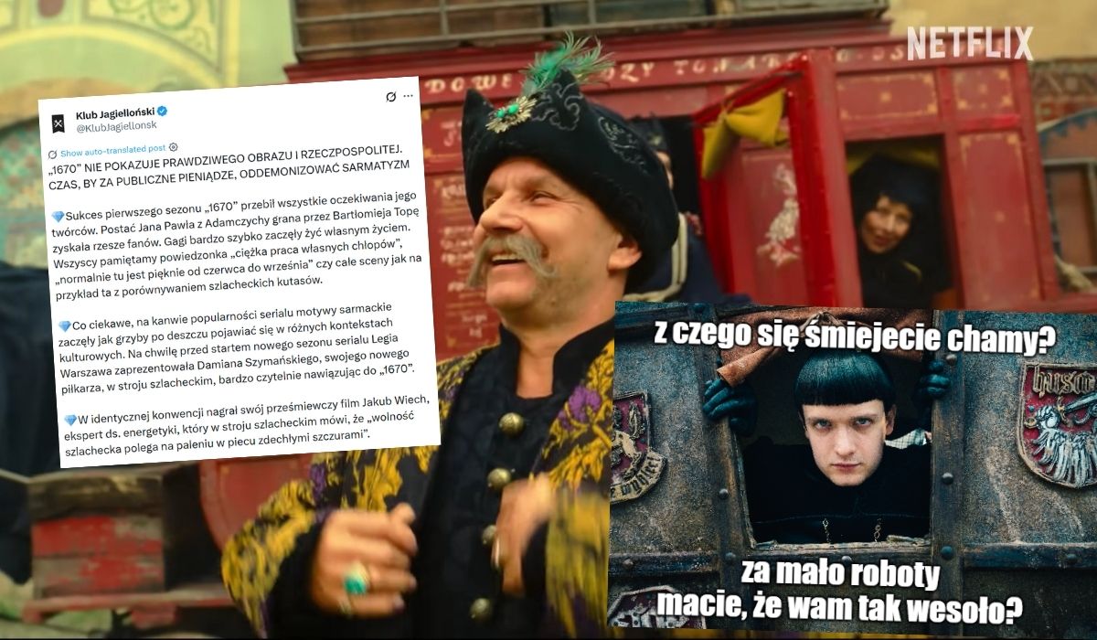 Klub Jagielloński obraził się na serial "1670", bo "nie pokazuje prawdziwego obrazu Rzeczpospolitej"