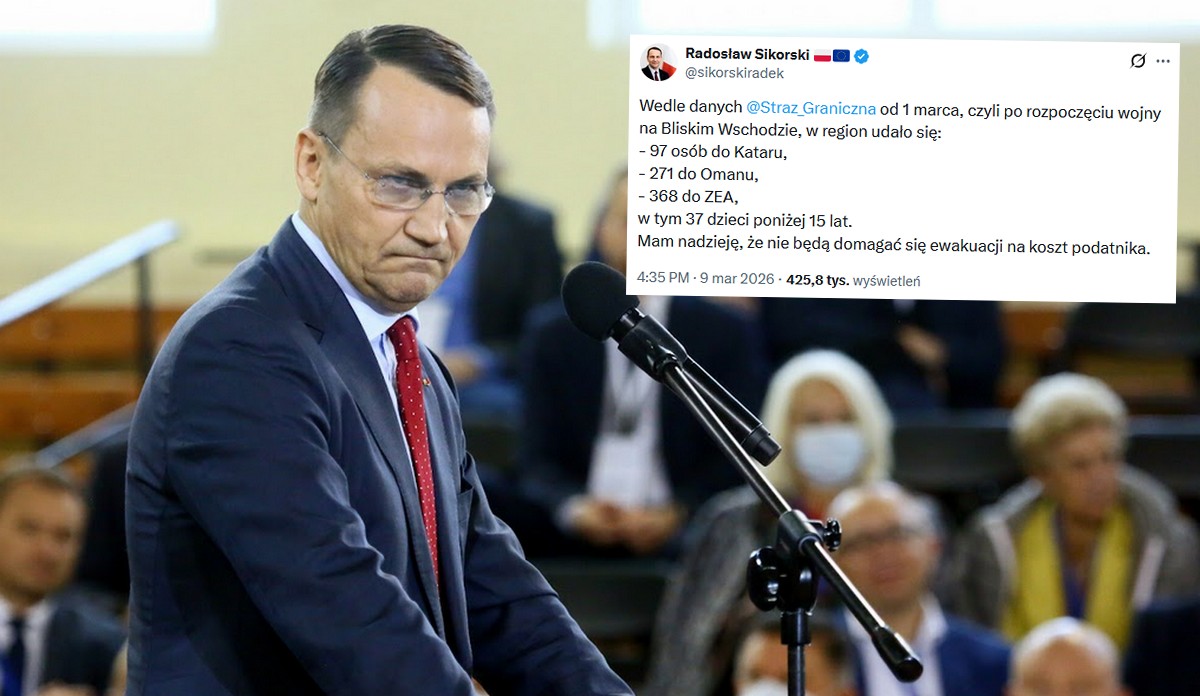 Sikorski o Polakach, którzy dalej latają na Bliski Wschód: mam nadzieję, że nie będą domagać się ewakuacji na koszt podatnika