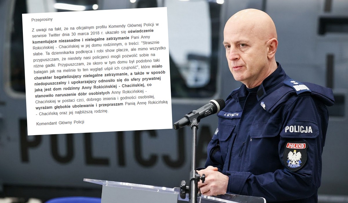 Policja oficjalnie przeprasza za nazwanie domu dziennikarki meliną