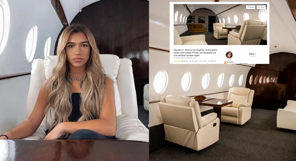 Studio w Los Angeles wynajmuje influencerom "wnętrze odrzutowca", żeby mogli udawać że nim lecą