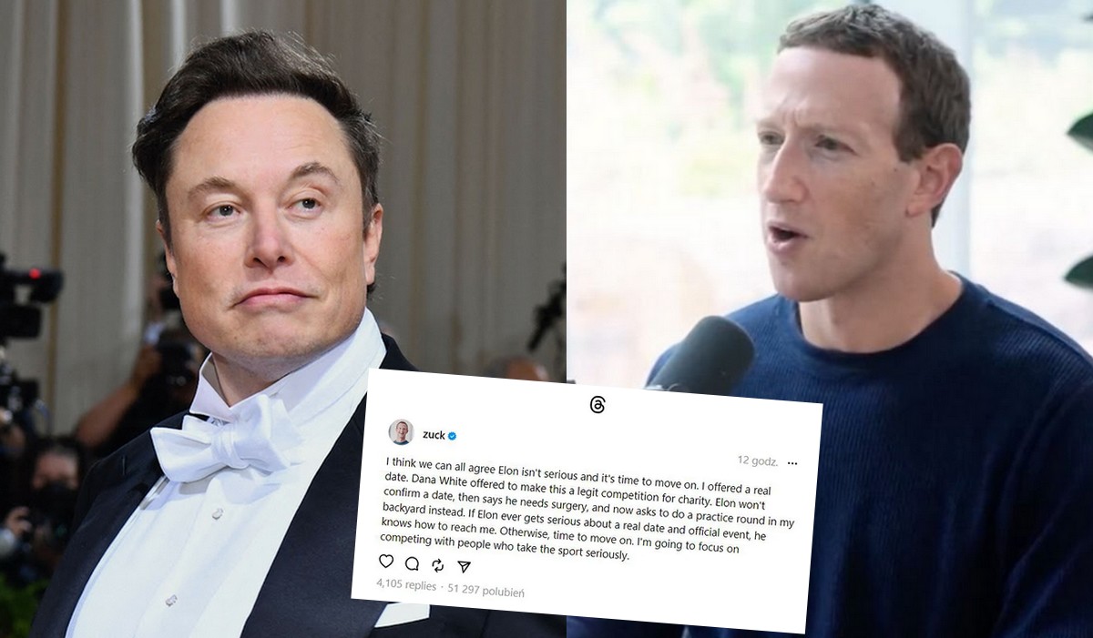 Zuckerberg mówi, że Musk tylko pajacuje z tą walką i czas odpuścić temat