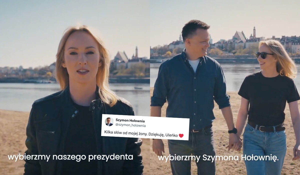 Żona Hołowni w specjalnym spocie zapewniła, że jej mąż nie startuje dla pieniędzy