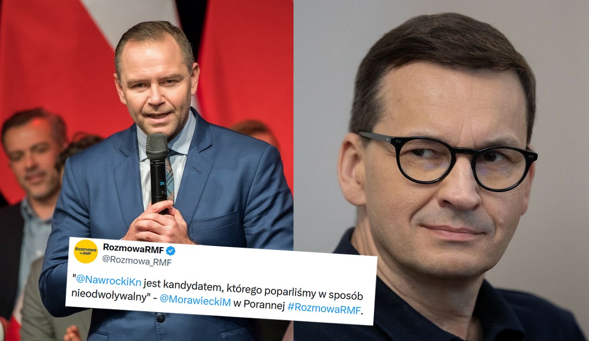 Morawiecki o Nawrockim: to naczynie, w które można wlać różne rzeczy
