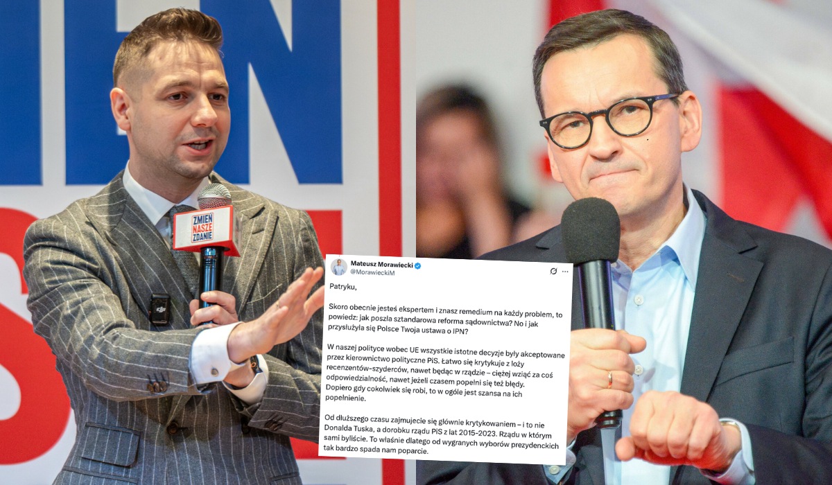 Morawiecki tak zgasił Patryka Jakiego, że już dobę myśli nad odpowiedzią