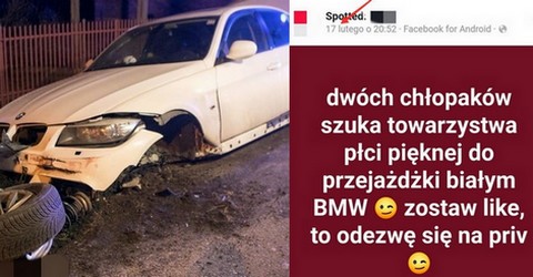 Brzeźnica: od podrywu w social media do rozbitego BMW