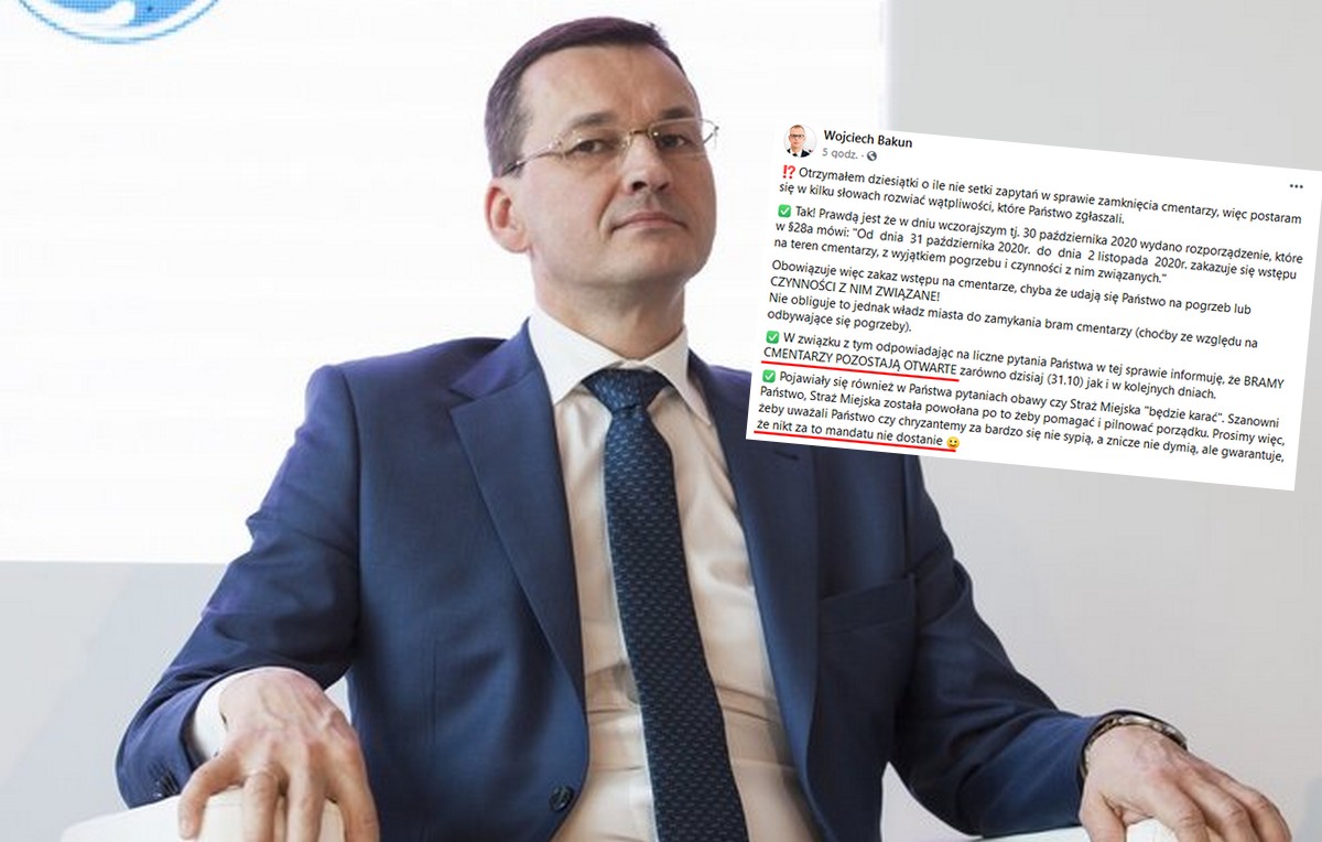 Rozporządzenie o zamknięciu cmentarzy jest tak źle napisane, że nie działa i niektóre są otwarte