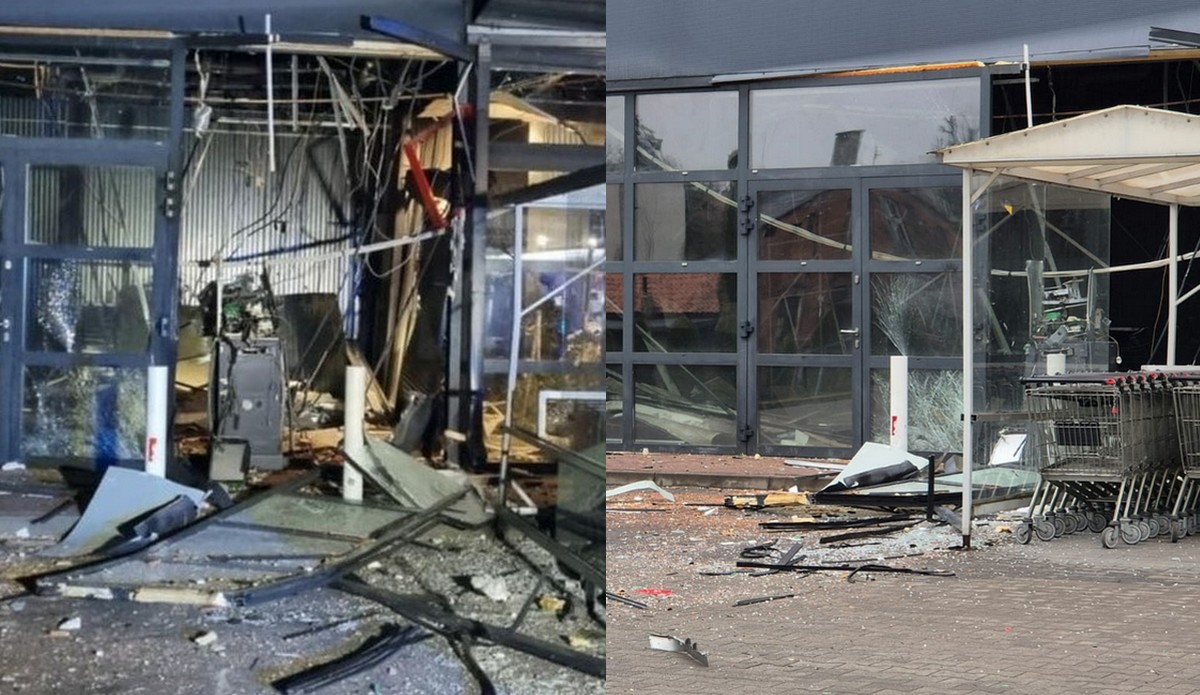 Susz: złodzieje wysadzili bankomat z przyległościami, ale i tak nie udało im się ukraść pieniędzy