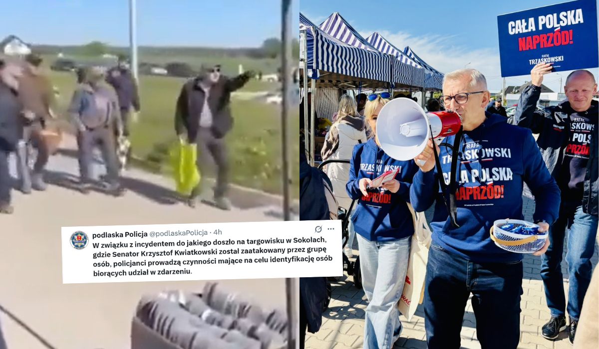 Sztab Trzaskowskiego obrzucono jajami, chociaż są w tym roku wyjątkowo drogie