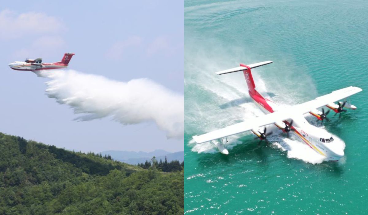 Chiny zbudowały największy na świecie samolot gaśniczy-amfibę, może zabrać jednorazowo 50 osób