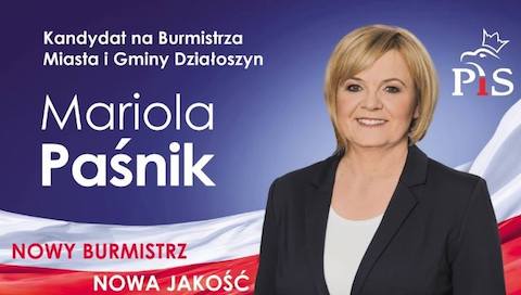 Działaczka PiS była jedyną kandydatką na fotel burmistrza. Przegrała