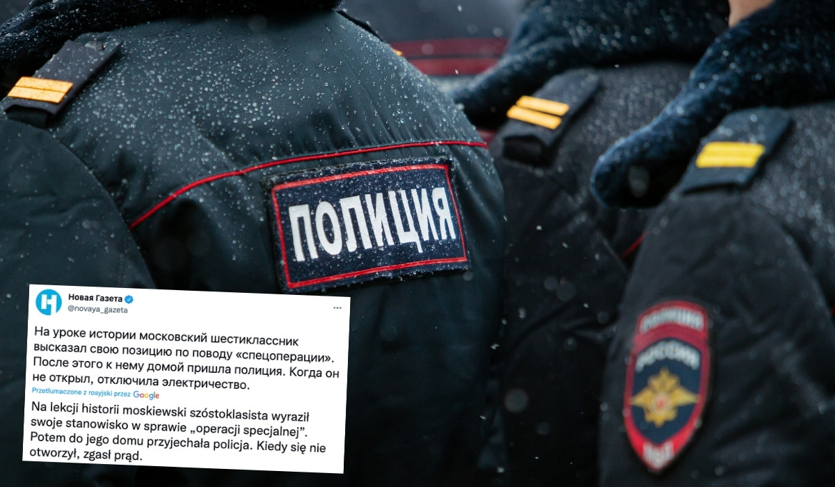 Moskwa: Policja ściga groźnego szóstoklasistę za zadawanie niewygodnych pytań na temat Ukrainy