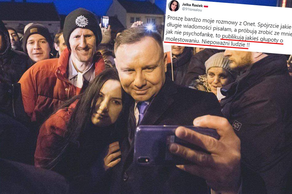 Adoratorka Andrzeja Dudy oskarża Onet o manipulacje i przedstawianie jej jako osoby niewiarygodnej