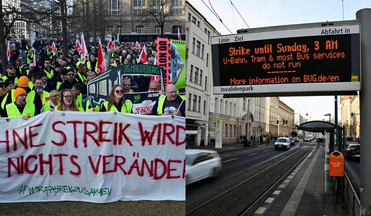 Niemiecki transport publiczny stanął na dwa dni, ruszył strajk ostrzegawczy na skalę całego kraju