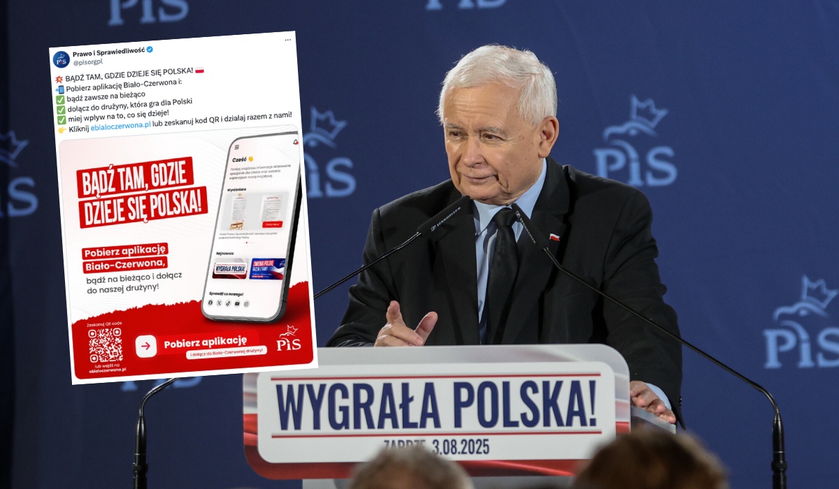 Kaczyński zapowiada unowocześnienie PiS, uruchomiono aplikację "Biało-Czerwona" dla członków i sympatyków partii