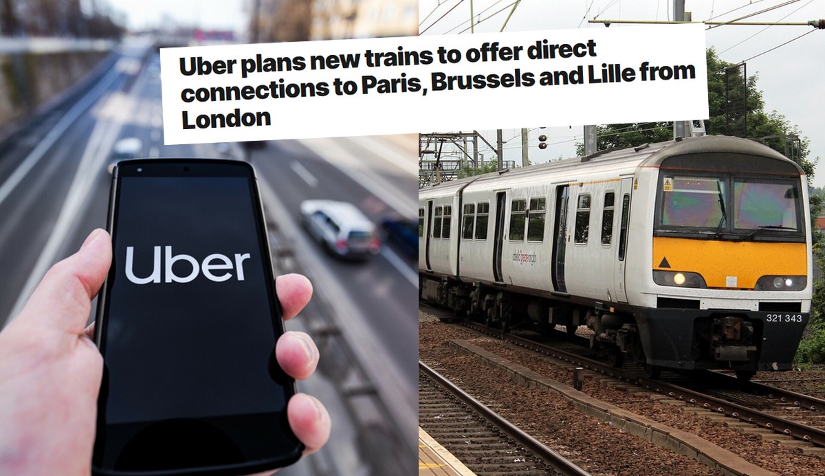 Uber planuje mieć własne pociągi, pierwsza linia ma powstać pomiędzy Paryżem a Londynem