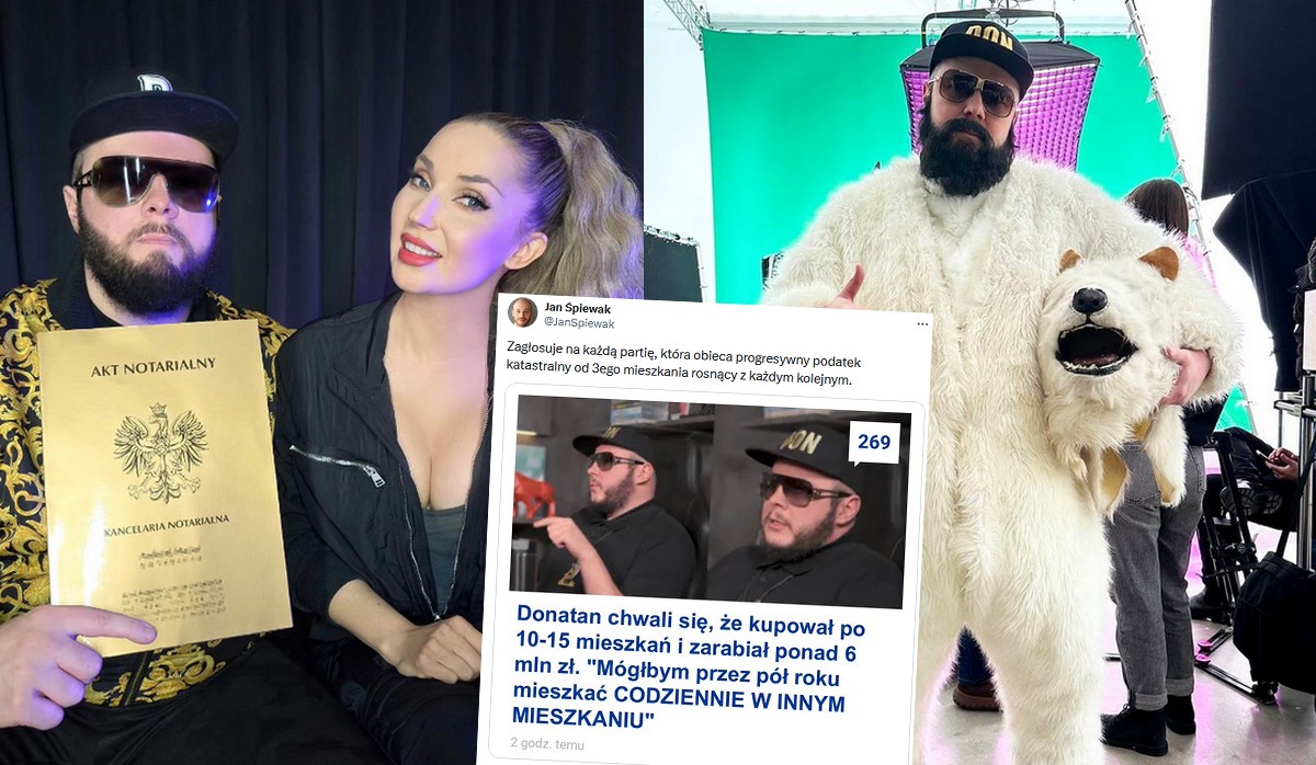 Donatan pożalił się, że kiedyś kupował po 10-15 mieszkań, a teraz jest mu ciężko