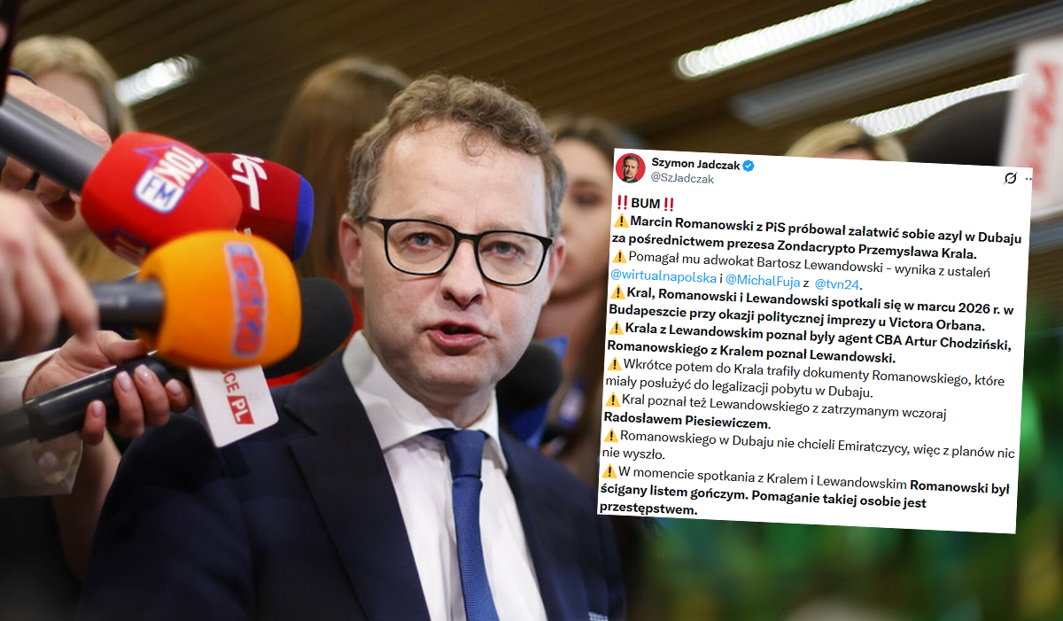 WP: Marcin Romanowski próbował załatwić sobie azyl w Dubaju za pośrednictwem Przemysława Krala
