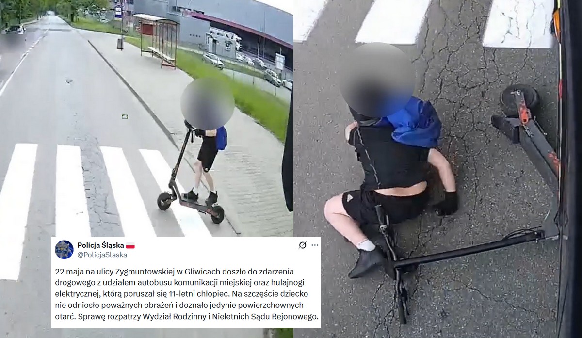 Gliwice: 11-latek prawie skończył pod kołami autobusu, kierowca zdążył "na centymetry"