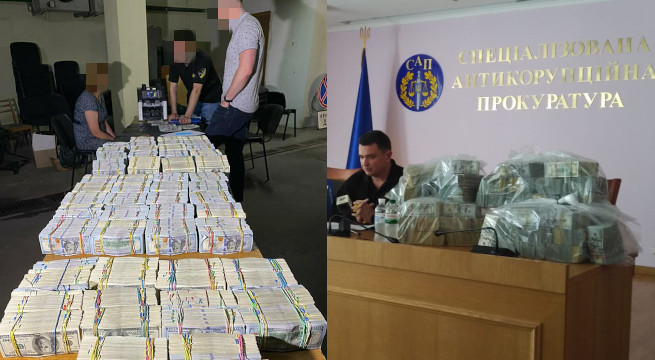 Ukraina: rekordowa łapówka za ekoprzestępstwa, pieniądze trzeba było liczyć 12 godzin