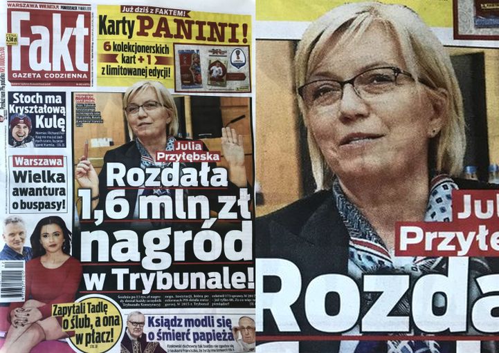 "Fakt": "Przyłębska ROZDAŁA 1,6 MILIONA ZŁOTYCH nagród w Trybunale!"