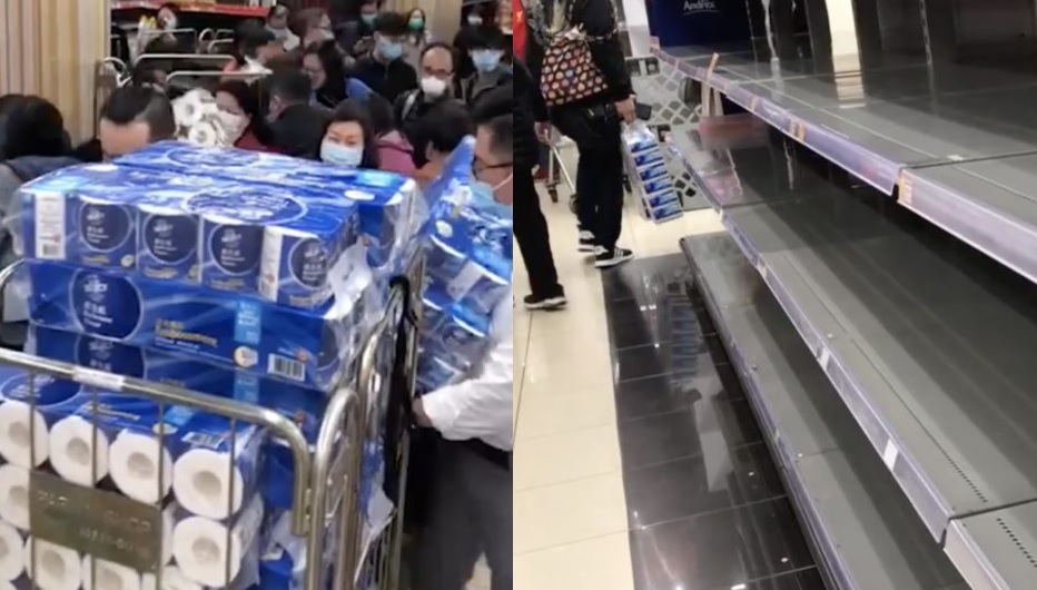 Hong Kong: pogłoski o braku papieru toaletowego poskutkowały paniką i rzeczywistym brakiem
