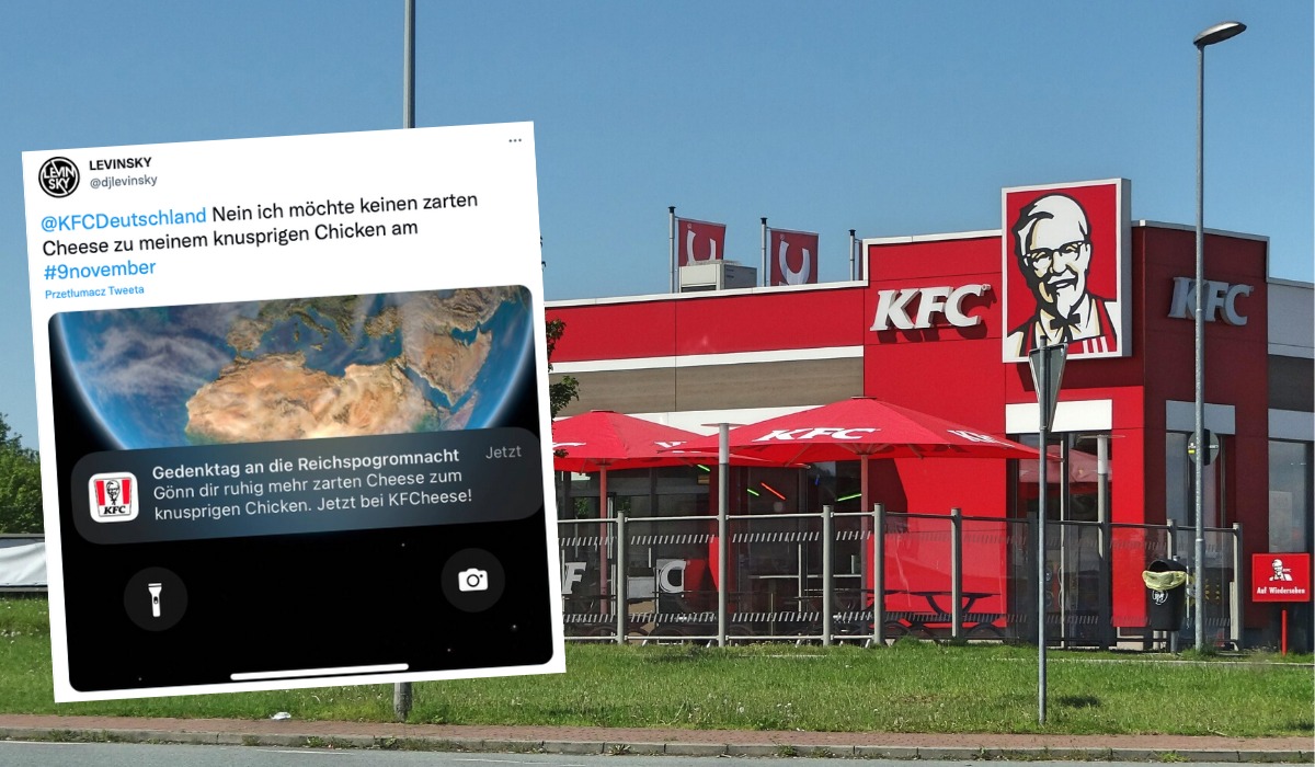 Niemieckie KFC niechcący zaprosiło do świętowania rocznicy pogromów dodatkowym serem do kurczaka