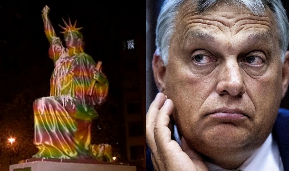 Węgry: tęczowa Statua Wolności zniszczona jeden dzień po jej odsłonięciu