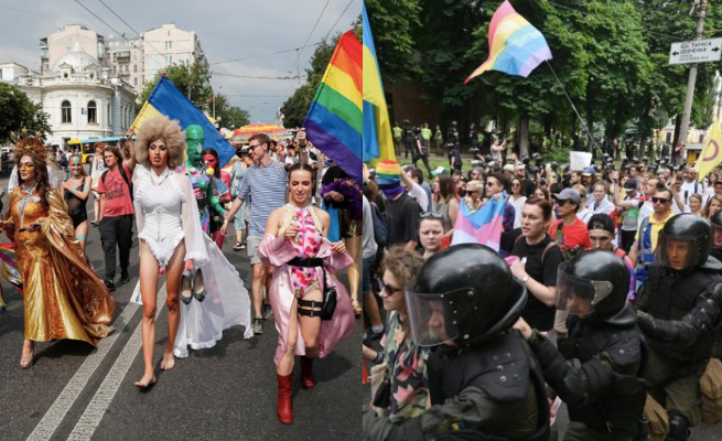 Ukraina: parada równości w Kijowie, policja pilnowała, żeby nie doszło do walk ze skrajną prawicą