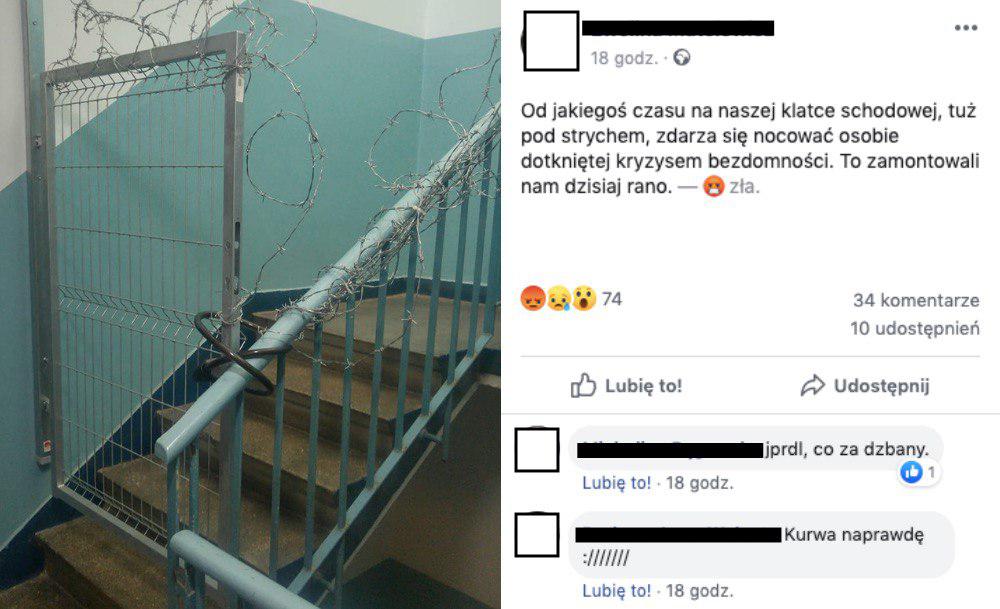 Zdjęcie dnia: zabezpieczenie przeciw bezdomnym