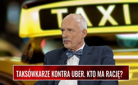 Korwin-Mikke o obcokrajowcach jeżdżących Uberem: niech mi te czarnuchy służą