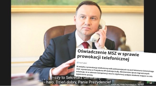 Dwie dymisje po rozmowie Andrzeja Dudy z rosyjskim youtuberem