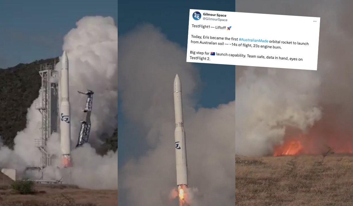 Pierwsza australijska rakieta wystrzelona na orbitę zrobiła bach po 14 sekundach