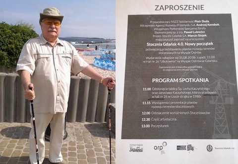 W Stoczni Gdańskiej pojawi się tablica ku czci Kaczyńskich