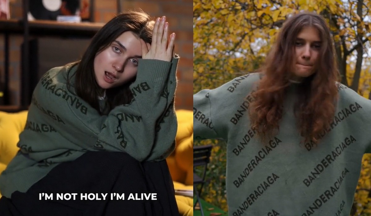 Reprezentantka Ukrainy na Eurowizji nagrywa filmiki w bluzie Banderaciaga