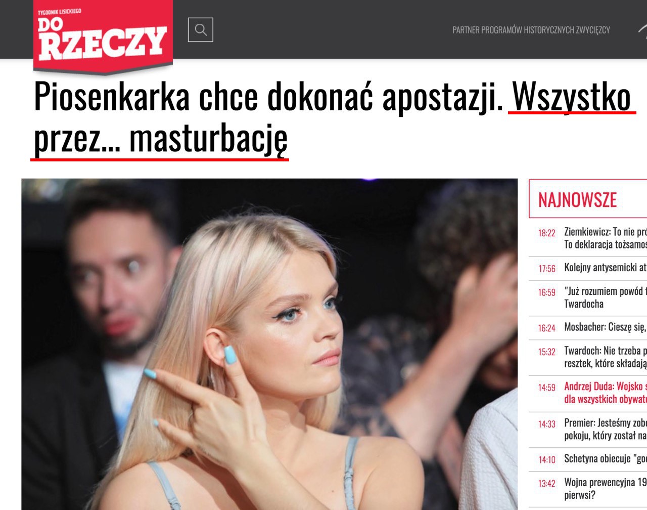 Do Rzeczy wyśmiewa Margaret, bo w wywiadzie powiedziała, że chce dokonać apostazji