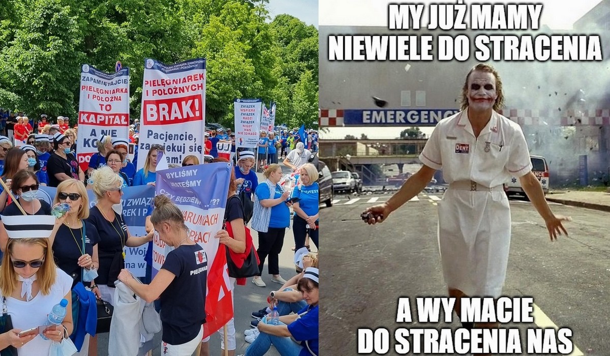 Pielęgniarki idą po swoje, chcą więcej zarabiać i żeby pieniądze dla nich się "nie zgubiły" w łataniu budżetów szpitali