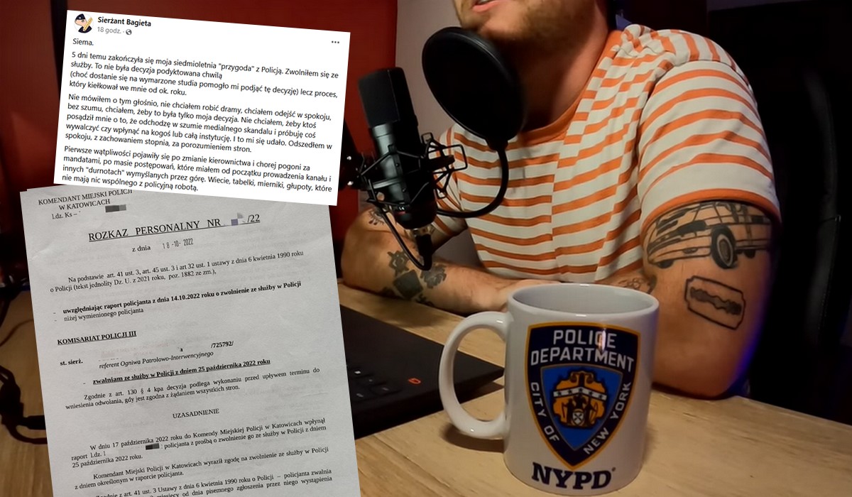 Sierżant Bagieta, policjant-youtuber rzucił służbę i ma kilka przemyśleń jak działa policja