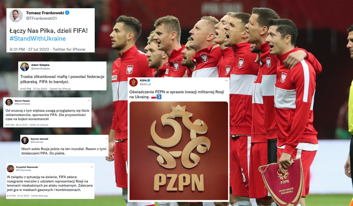 PZPN odpowiada na decyzję FIFA ws. Rosji: występ w meczu byłby zaprzeczeniem solidarności z narodem ukraińskim