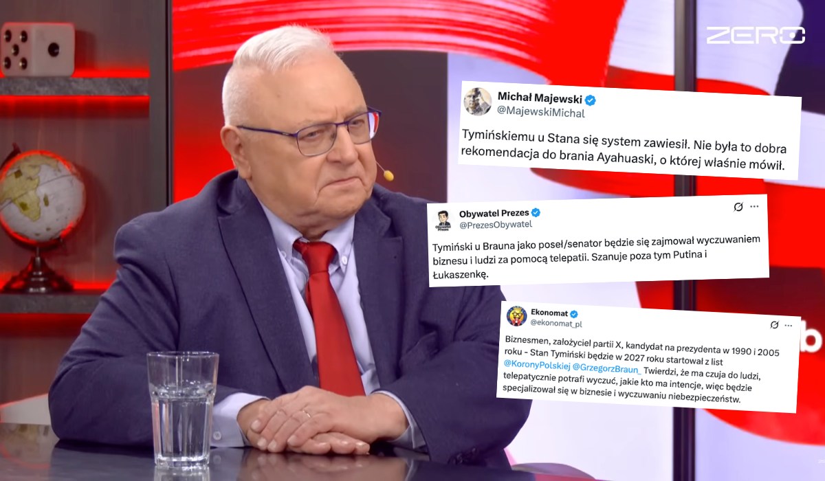 Stan Tymiński, kiedyś prawie prezydent, opowiedział o mistycznych doznaniach i starcie u Brauna