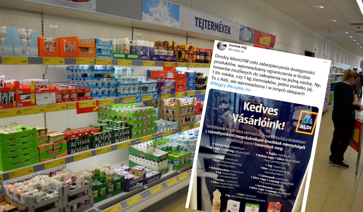 Węgierskie sklepy wprowadzają limity na zakup niektórych produktów
